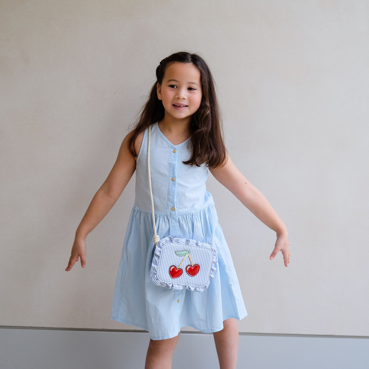 Tasche Kirsche/ gestreift