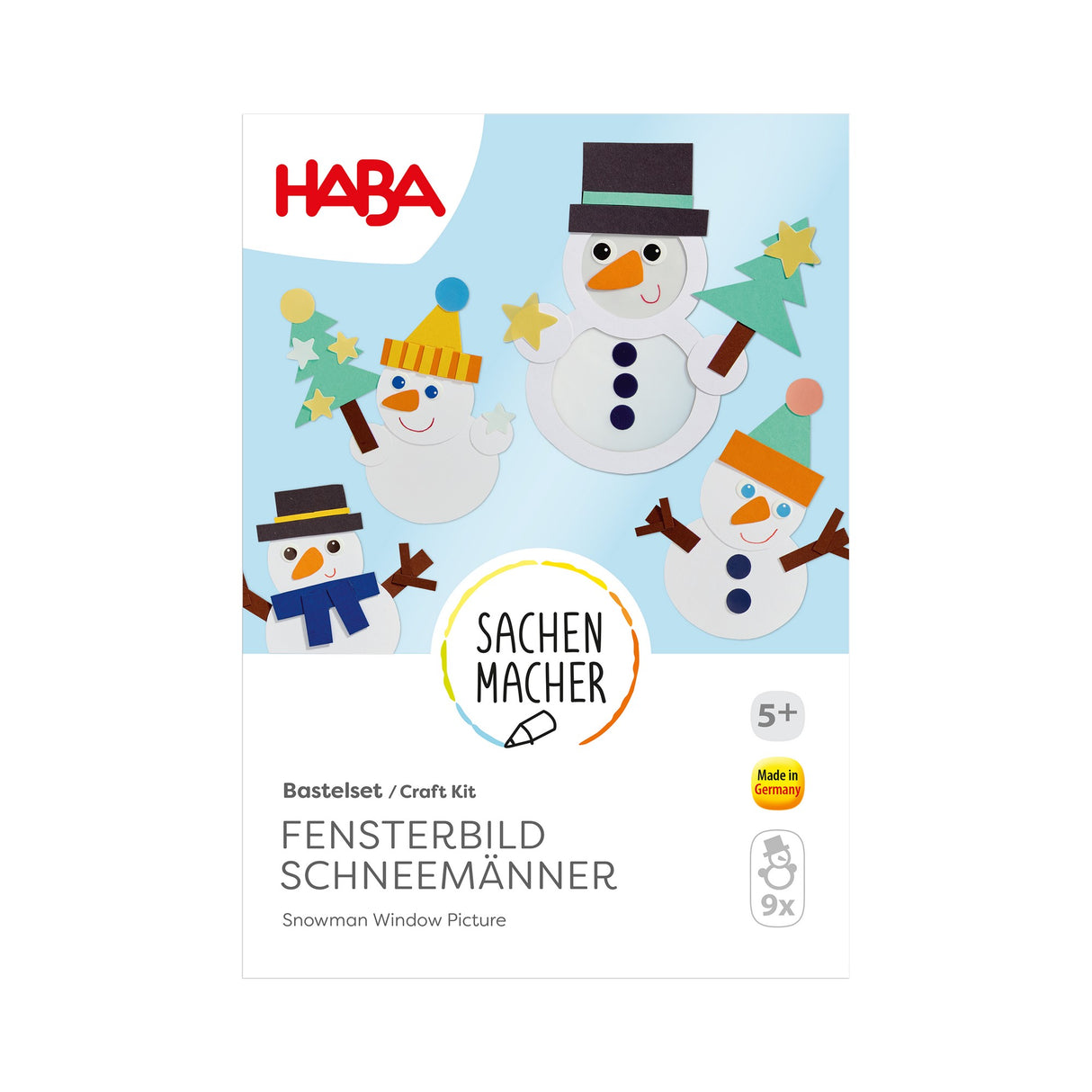 Bastelset - Fensterbild Schneemänner