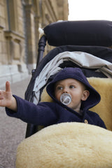 PUTZI Ganzjahres Lammfellfußsack-schwarz