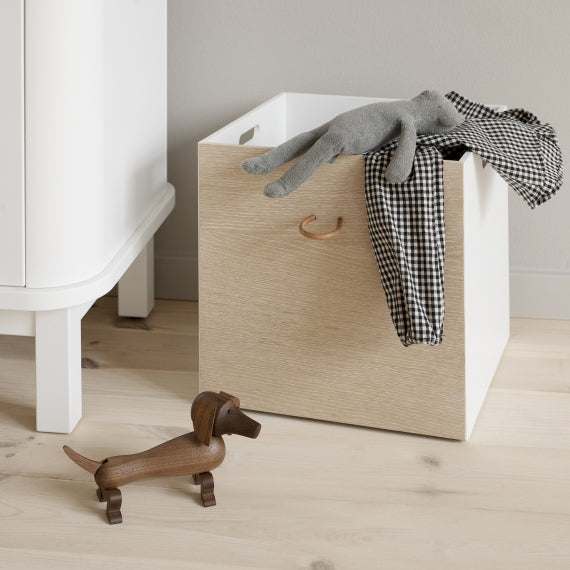 Wood Kisten weiß/ Eiche 3 Stück