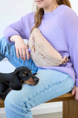 Leckerli Tasche Emma/ Teddy-Fleece beige