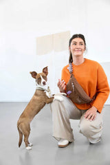 Leckerli Tasche Emma/ Teddy-Fleece brown