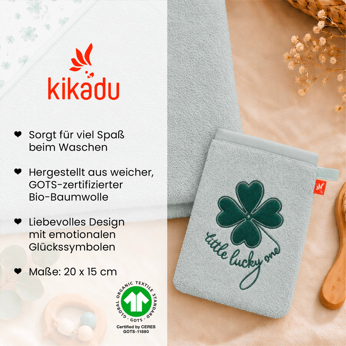 Waschlappen Kleeblatt