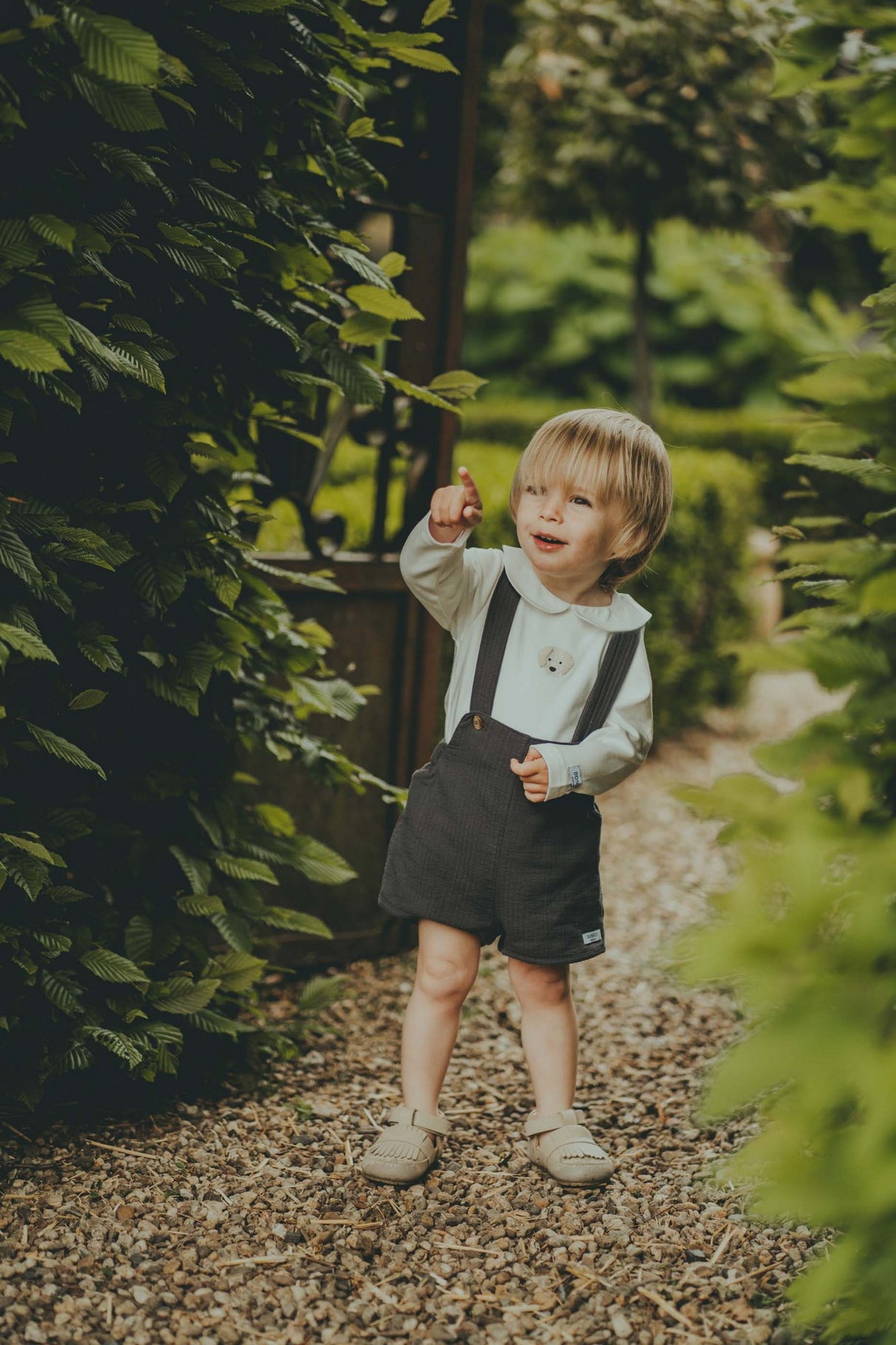 Latz- Shorts Obby/ Cloudy Grey - korbmayer. ganz besonders. für kinder.