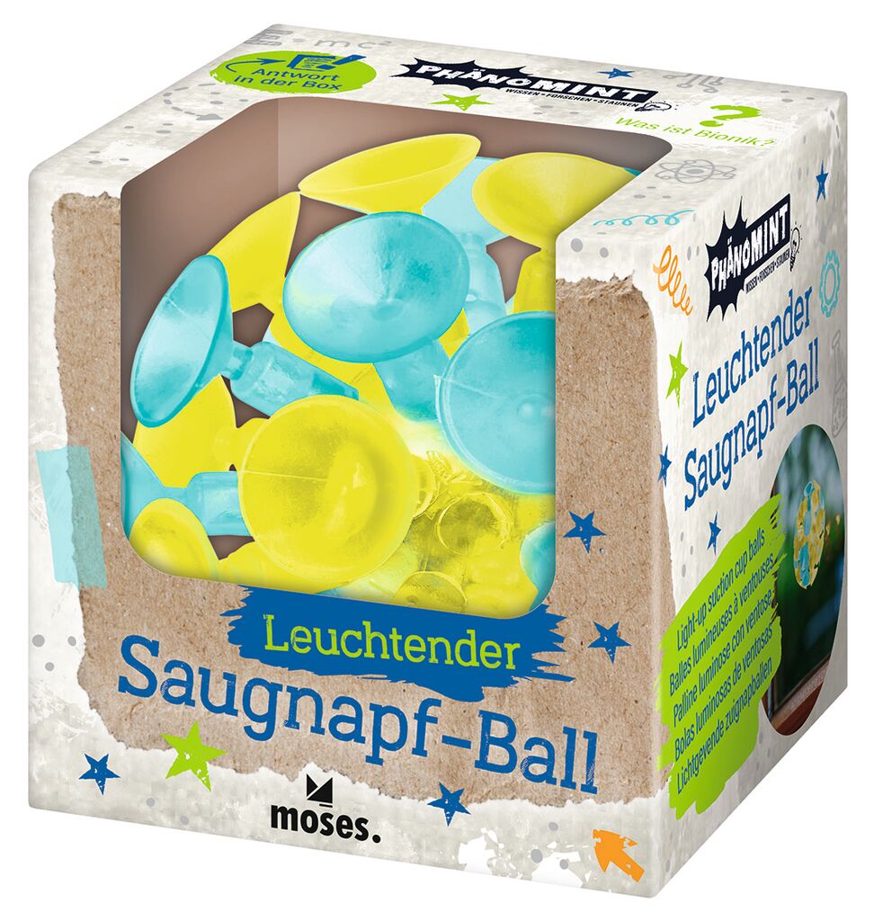 PhänoMINT Leuchtender Saugnapf-BallMosesPhänoMINT Leuchtender Saugnapf-Ballkorbmayer. ganz besonders. für kinder.