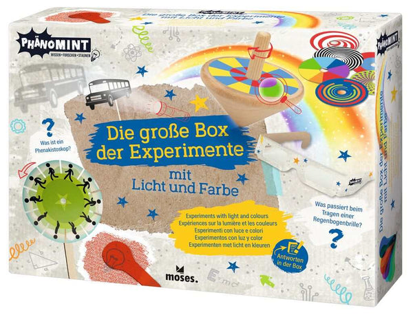 Moses. PhänoMINT - La Grande Scatola Degli Esperimenti: Luce E Colore, Illusioni Ottiche Per Bambini, Giocattolo Scientifico Educativo