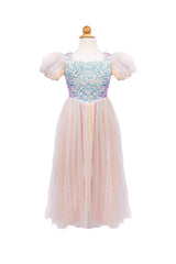 Regenbogen Glitzer Kleid 110-116
