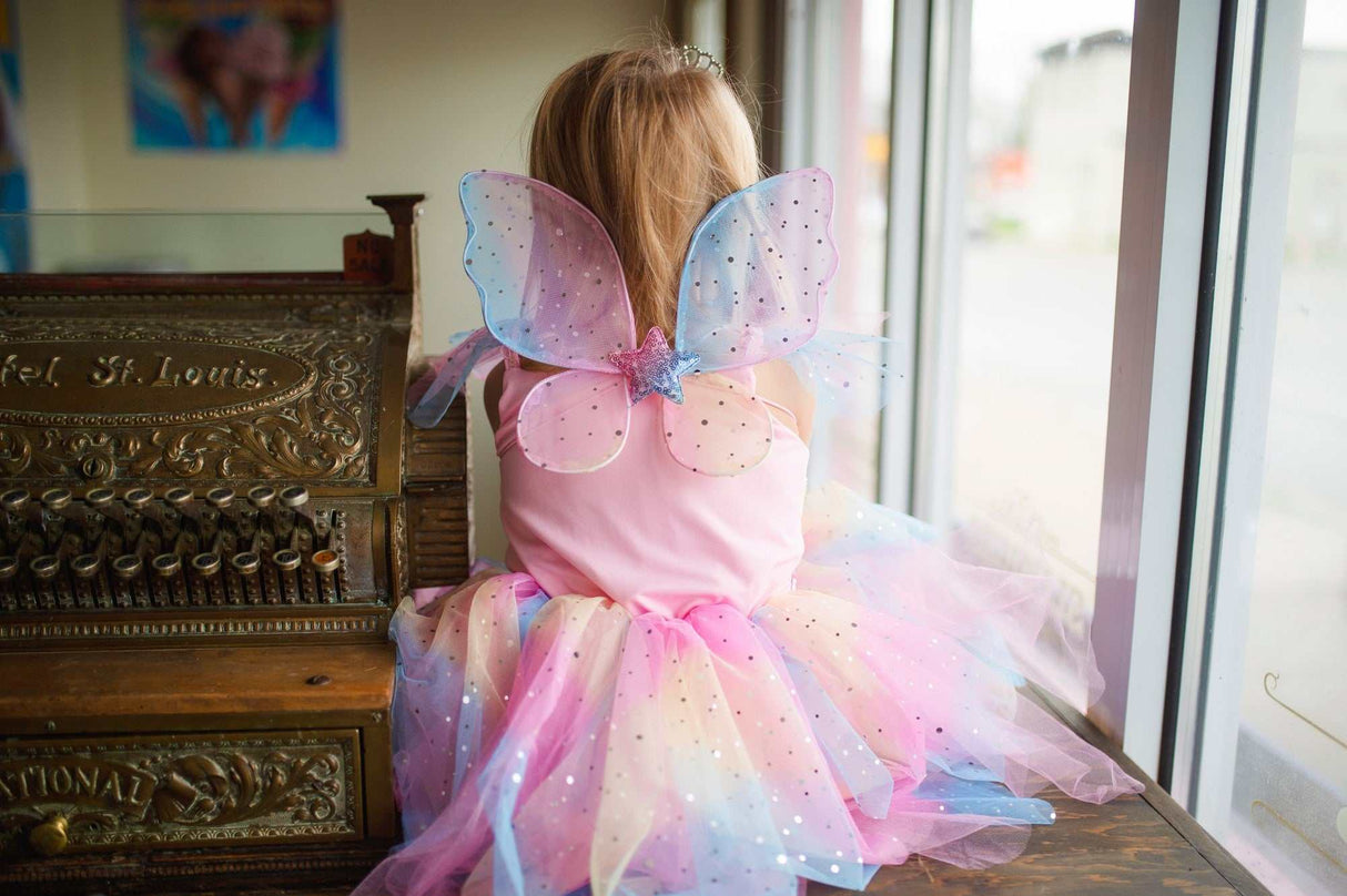 Kleid Regenbogen Fee 3-4 Jahre
