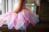 Kleid Regenbogenfee 5-6 Jahre