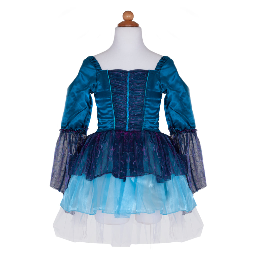 Hexenkleid blau mit Hut  5-6 Jahre