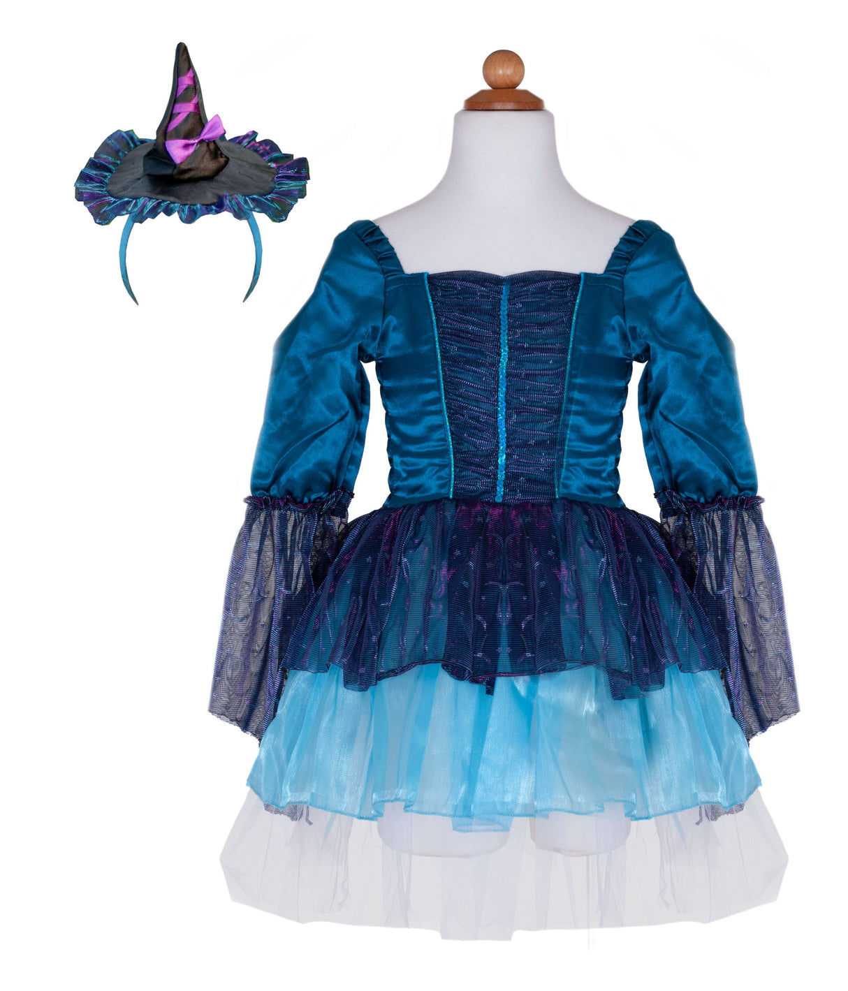 Hexenkleid blau mit Hut  5-6 Jahre
