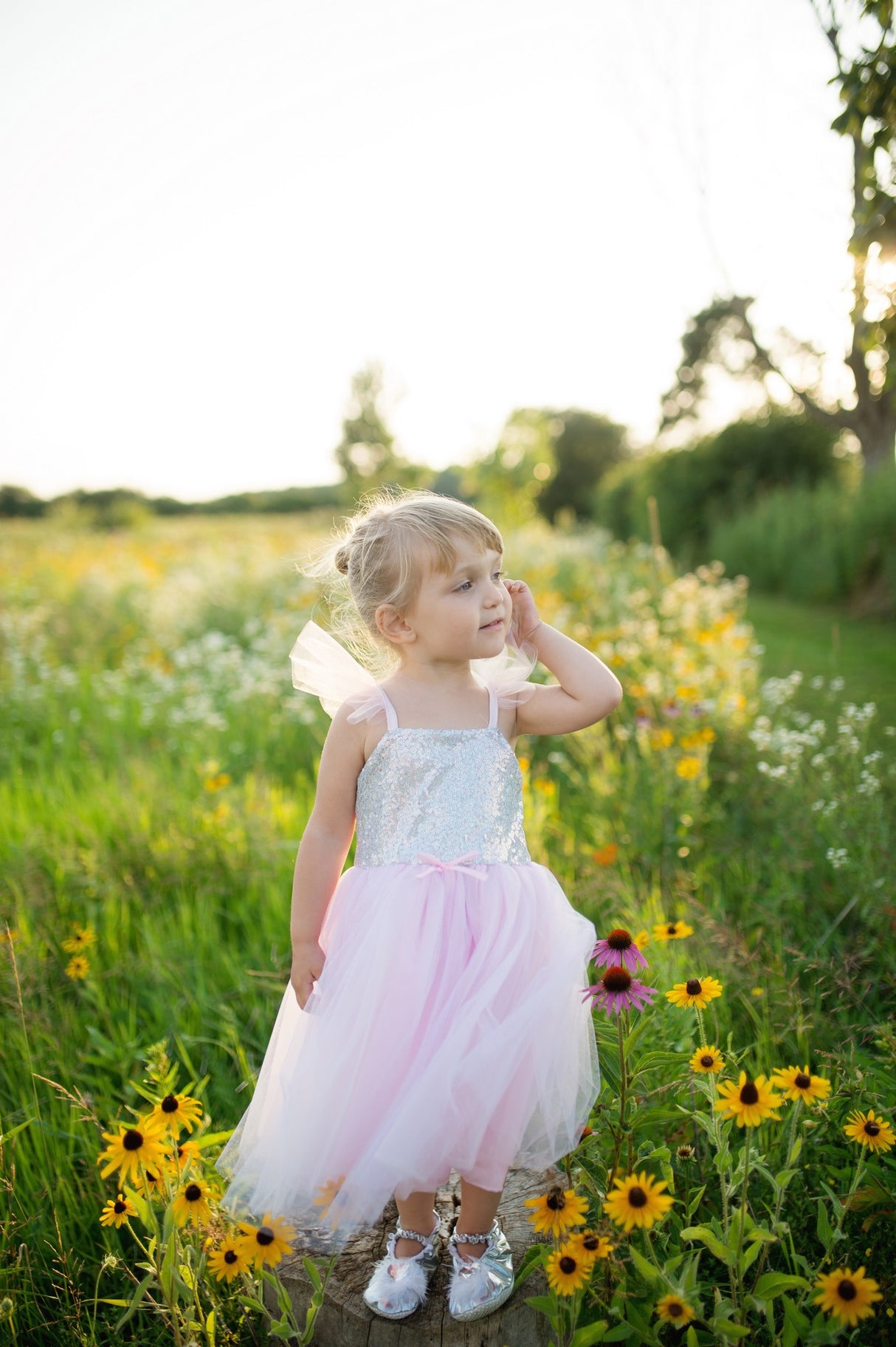 Rosa Pailletten-Prinzessinnenkleid 5-6 Jahre - korbmayer. ganz besonders. für kinder.