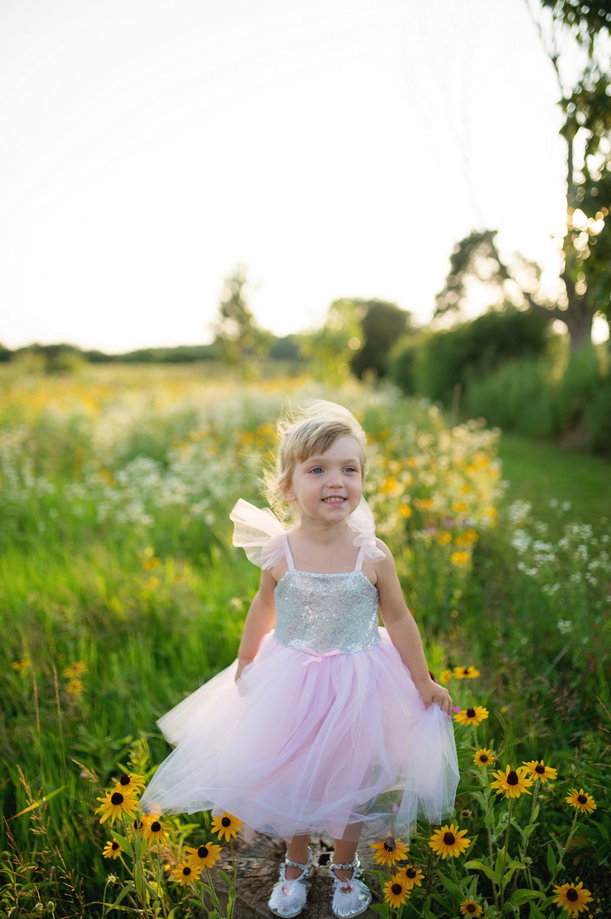 Rosa Pailletten-Prinzessinnenkleid 5-6 Jahre - korbmayer. ganz besonders. für kinder.