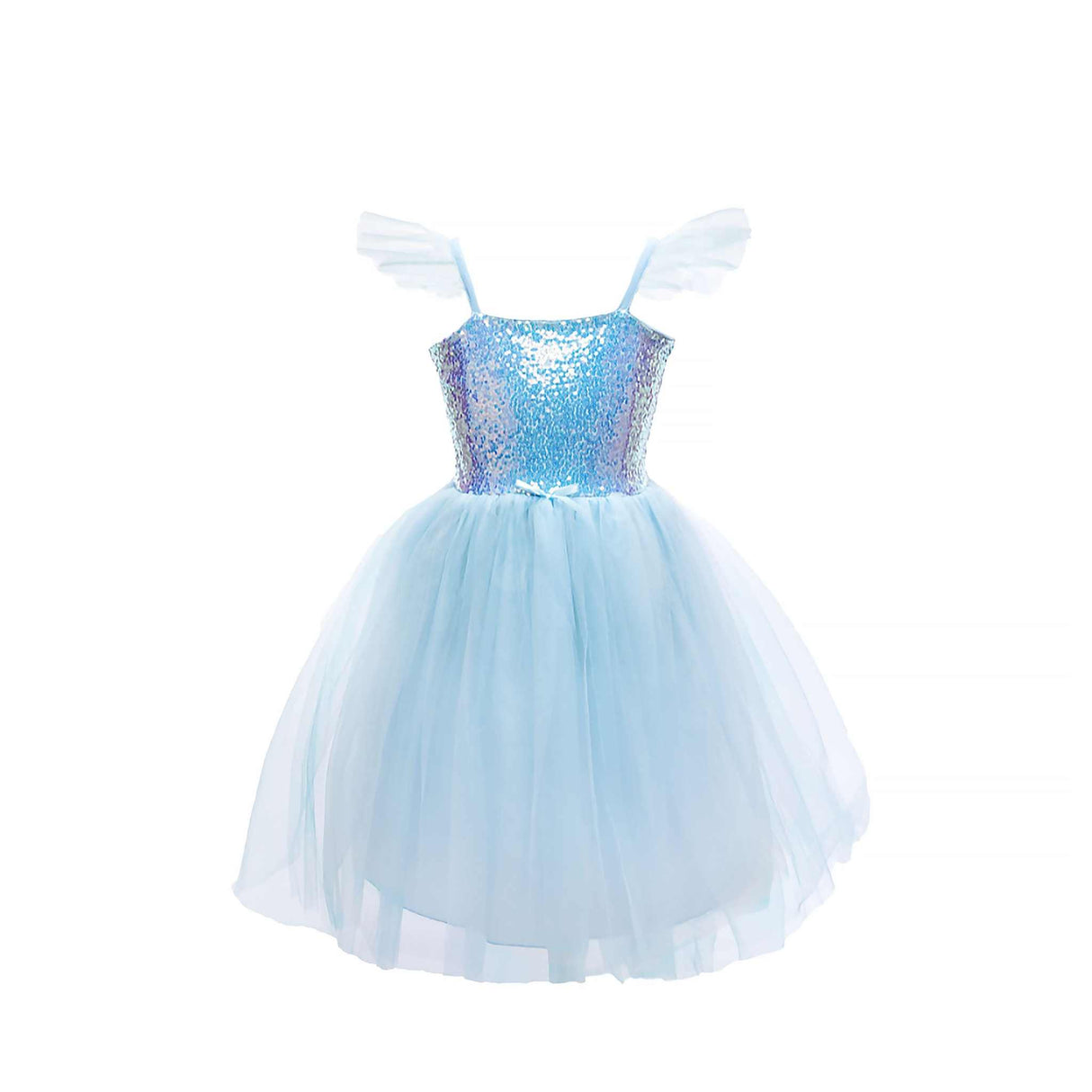Blaues Paillettenkleid Prinzessin 3-4 Jahre