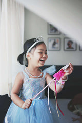 Blaues Paillettenkleid Prinzessin 3-4 Jahre