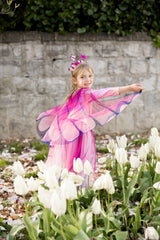 Schmetterlingskleid & Flügel & Haarreif 5-6 Jahre