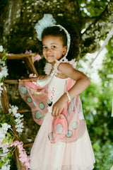 Schmetterlingskleid mit Flügeln & Pailletten 5-6 Jahre