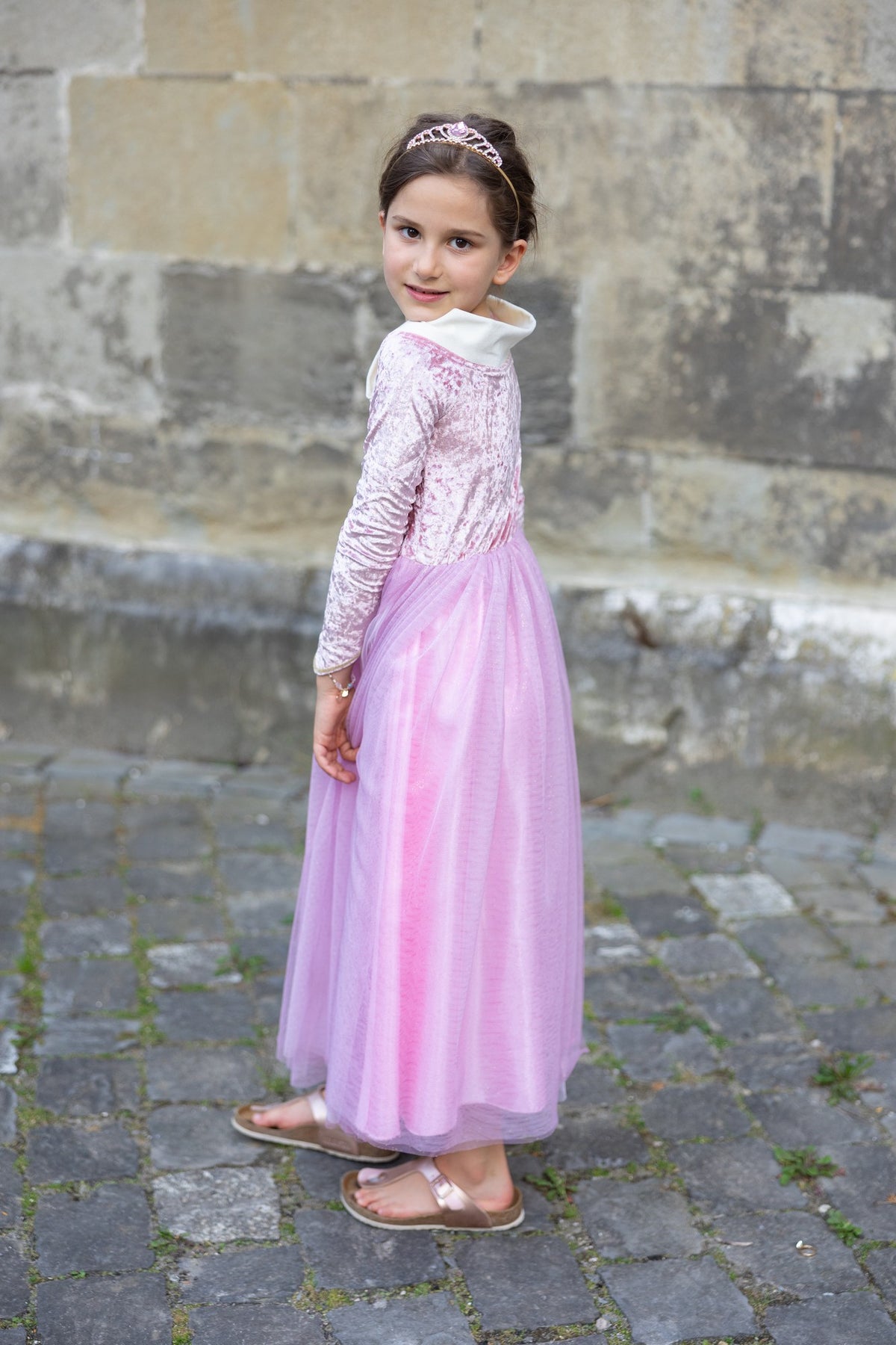 Samtweich Schlafende Prinzessin Kleid 3-4 Jahre