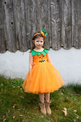 Kürbis Prinzessin Kleid 5-6 Jahre