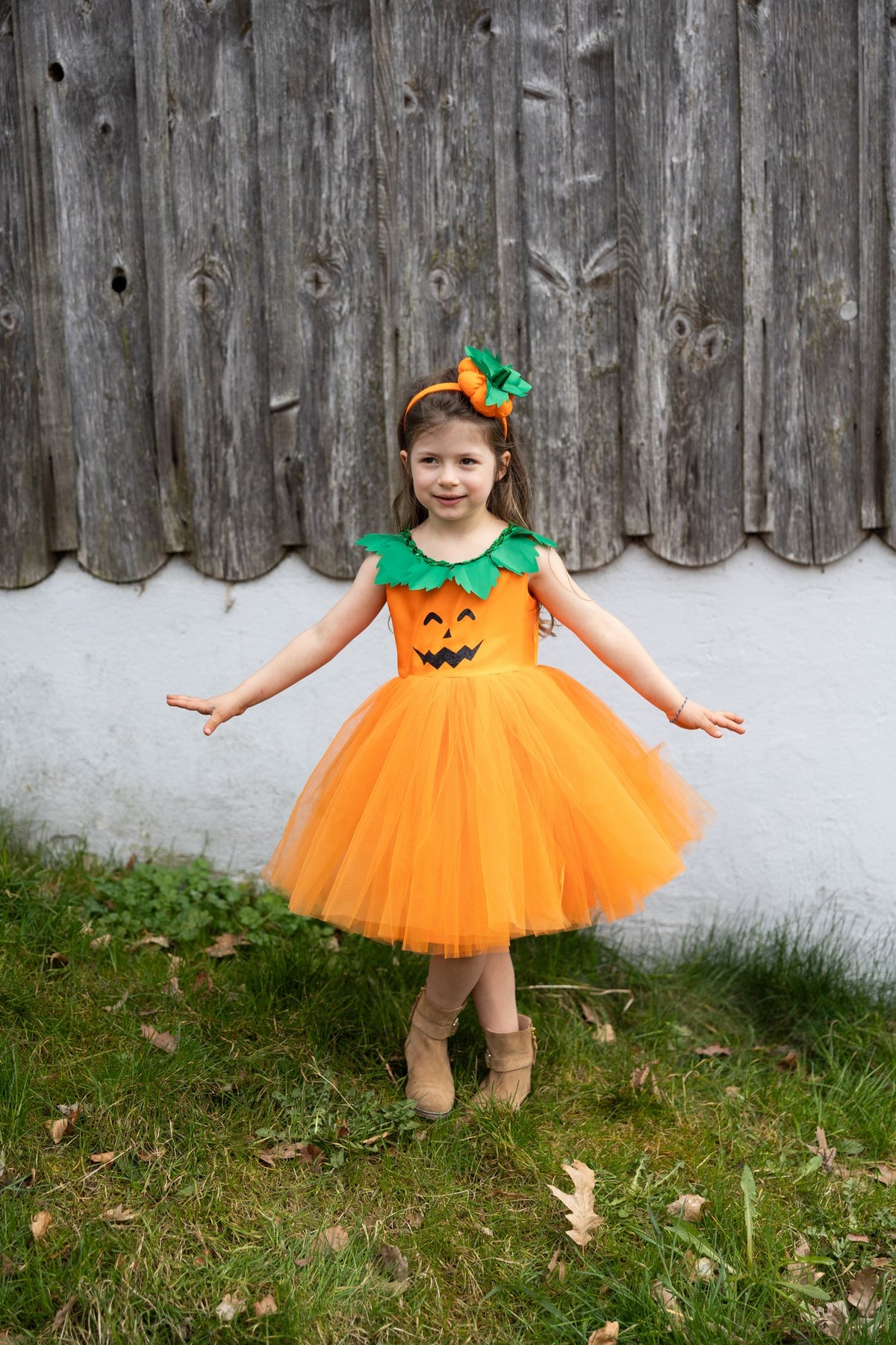 Kürbis Prinzessin Kleid 5-6 Jahre