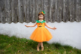 Kürbis Prinzessin Kleid 3-4 Jahre