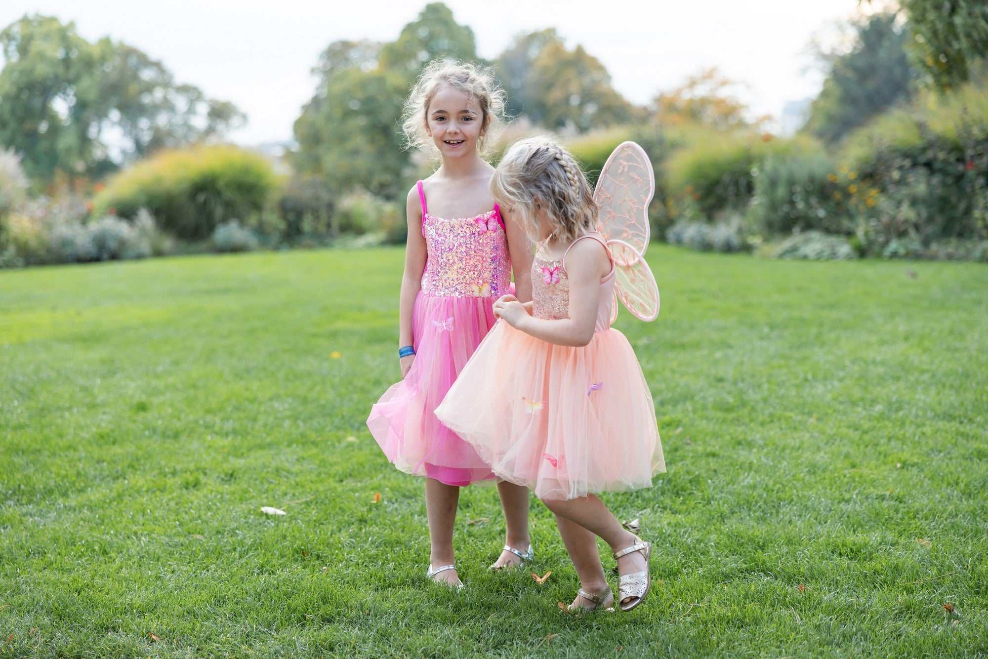 Schmetterlingskleid Pink 7-8 Jahre