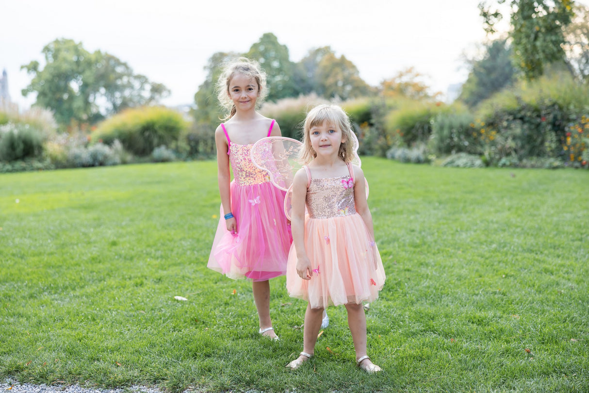 Schmetterlingskleid Pink 5-6 Jahre