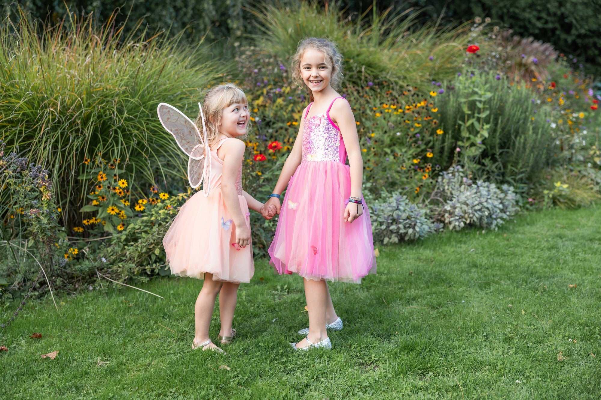 Schmetterlingskleid Pink 7-8 Jahre