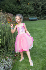 Schmetterlingskleid Pink 7-8 Jahre