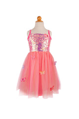 Schmetterlingskleid Pink 5-6 Jahre