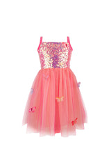 Schmetterlingskleid Pink 7-8 Jahre