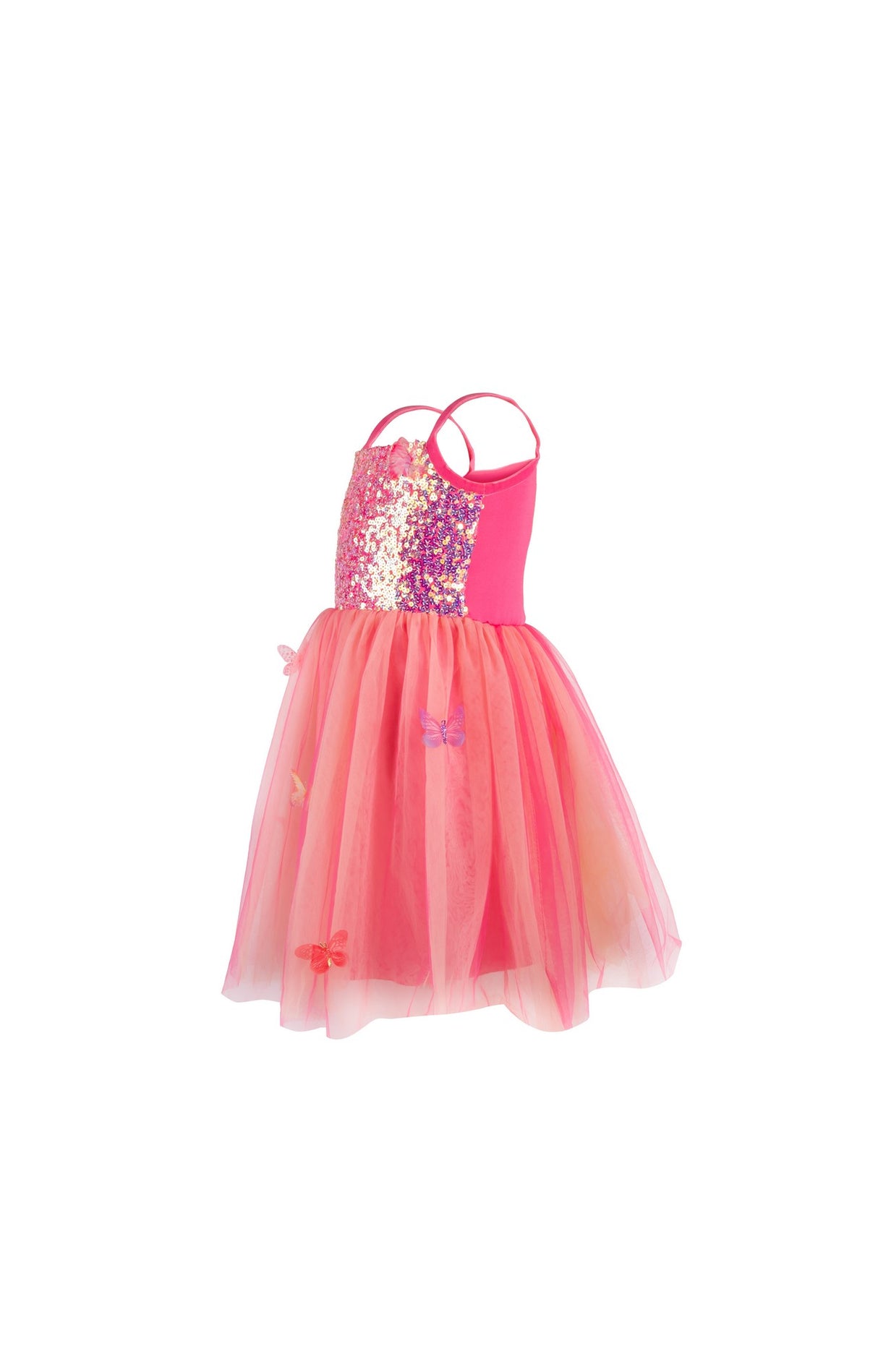 Schmetterlingskleid Pink 5-6 Jahre