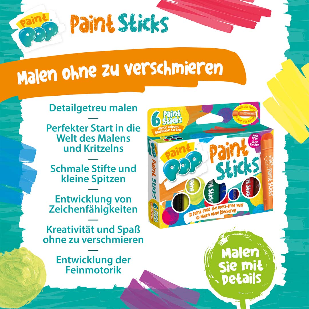 Paint Pop: Paint Sticks 6er Pack