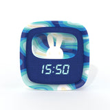 Wecker mit Nachtlicht - Wellen Blau