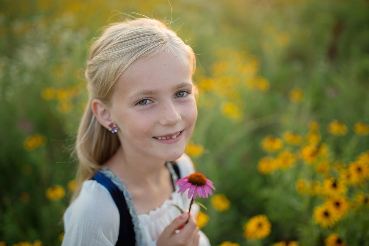 Bauernkleid blau 5-6 Jahre