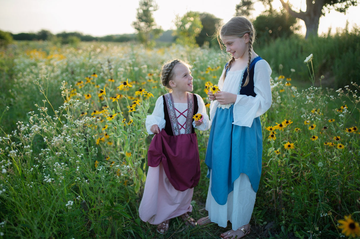 Bauernkleid blau 5-6 Jahre