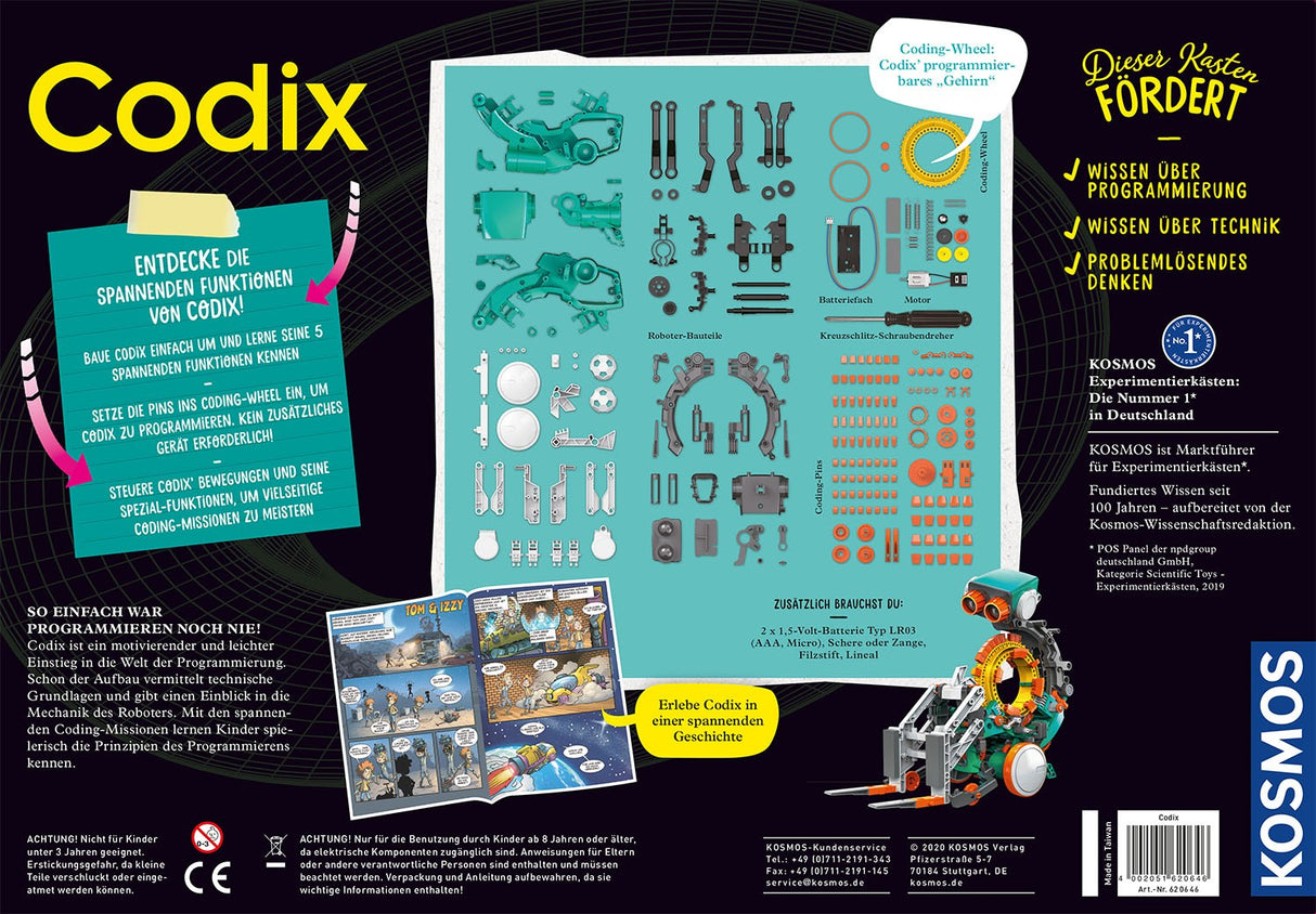 Codix - Dein mechanischer Coding-RoboterKosmosCodix - Dein mechanischer Coding-Roboterkorbmayer. ganz besonders. für kinder.