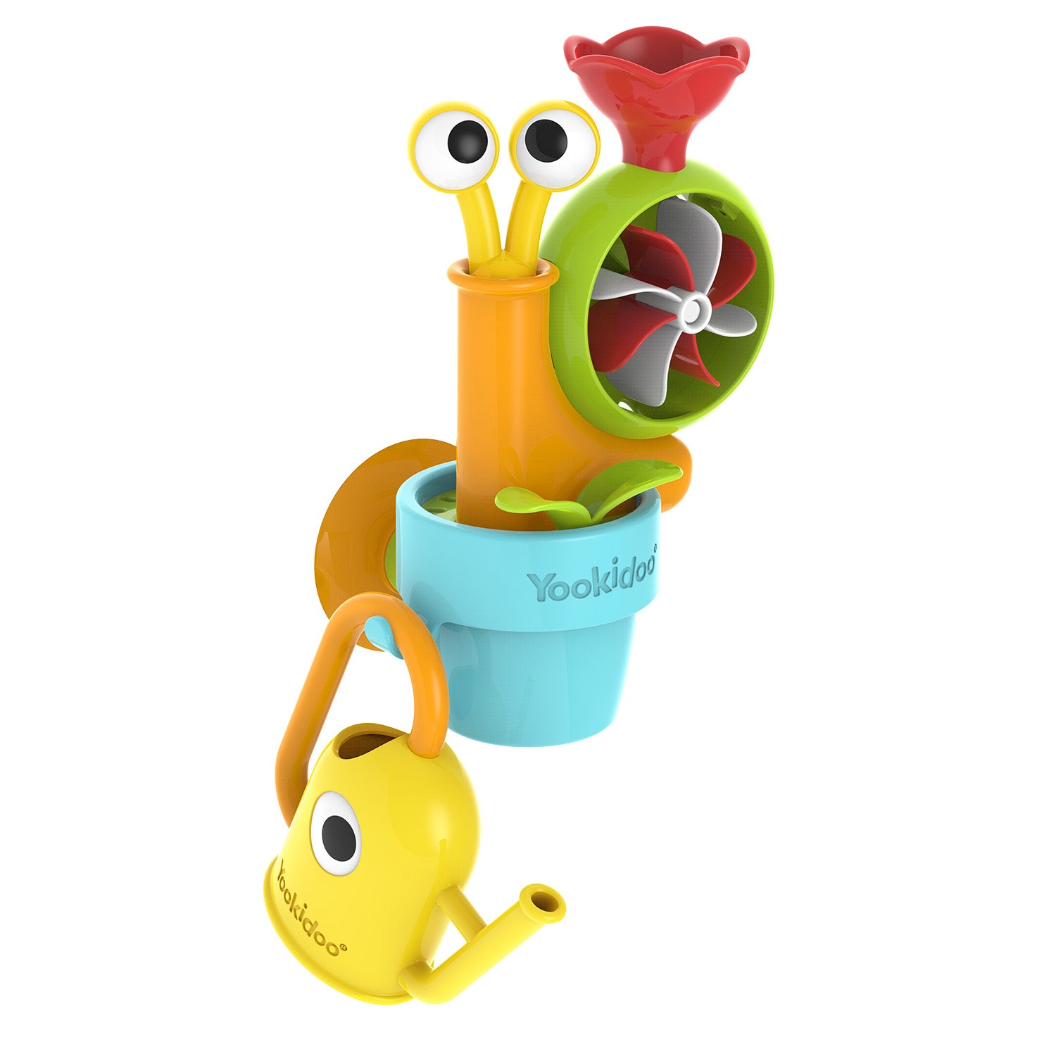 Badewannenspiel- Blumentopf mit Schnecke