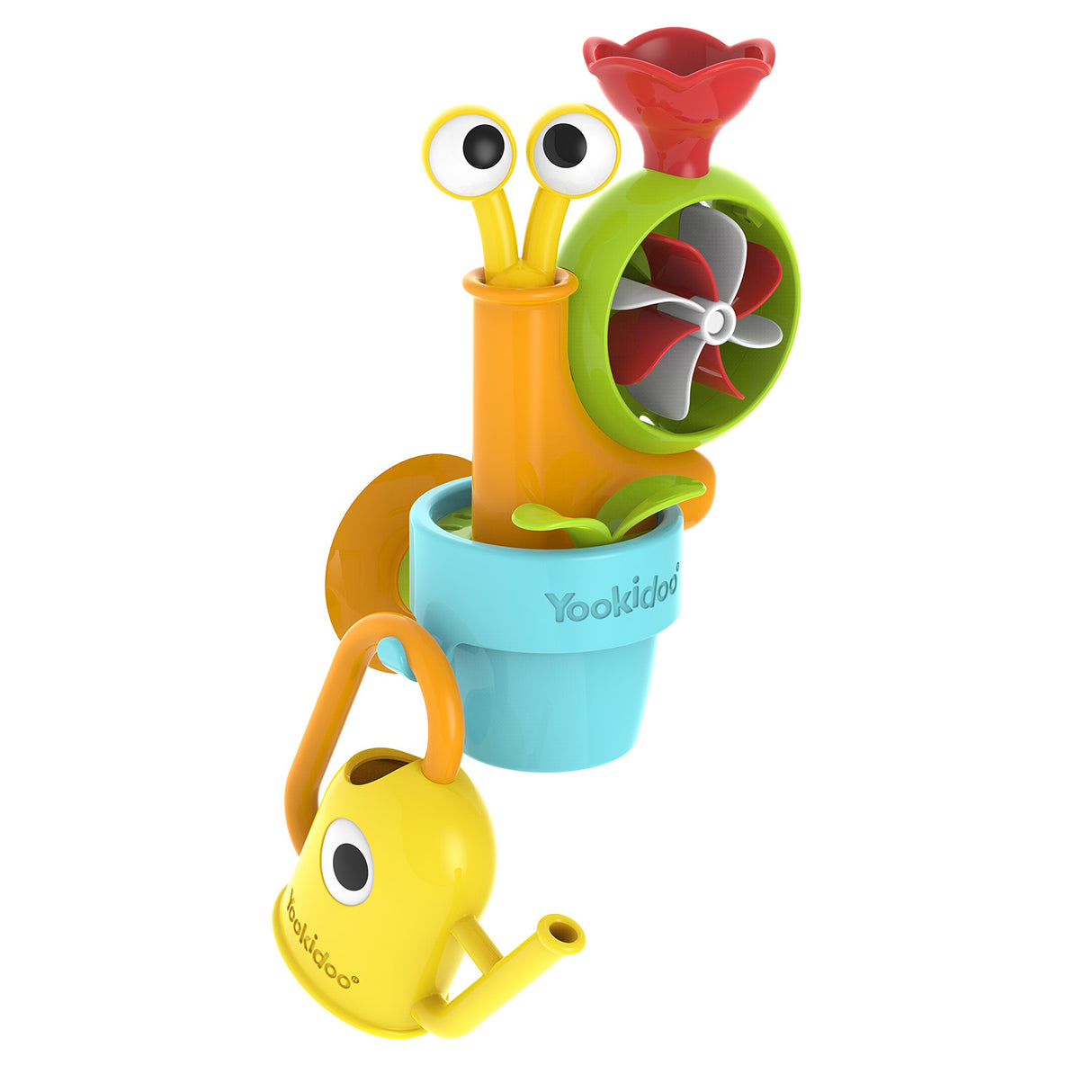 Badewannenspiel- Blumentopf mit Schnecke