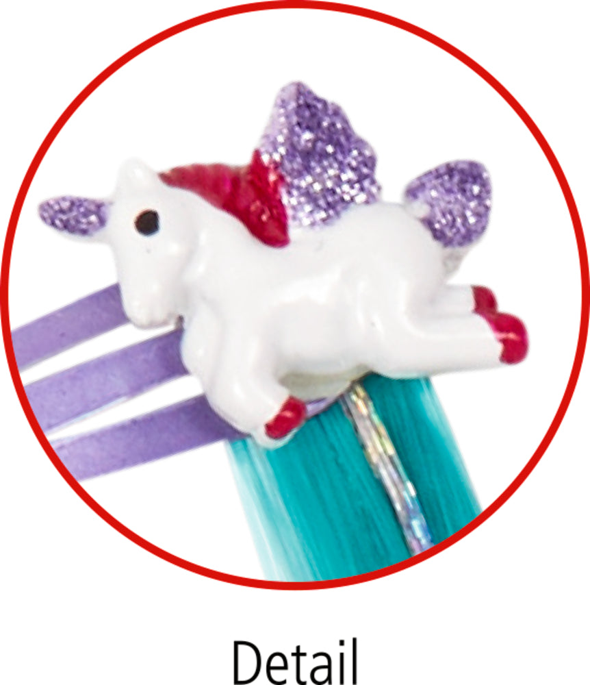 Haarclips mit Glitzersträhnen - Einhorn - korbmayer. ganz besonders. für kinder.