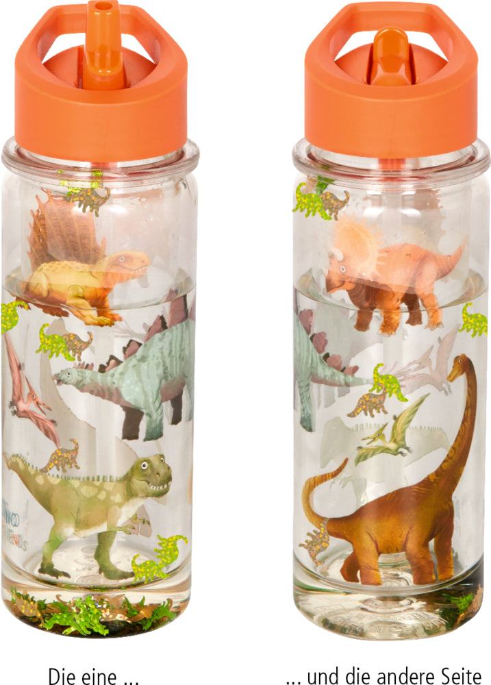 Glitzer-Trinkflasche- Dinosaurier