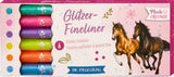 Glitzer Fineliner - Pferdefreunde