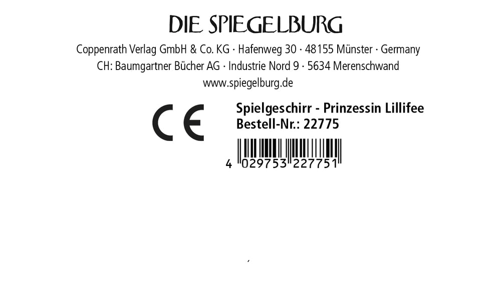 Spielgeschirr - Prinzessin Lillifee (aus Metall)