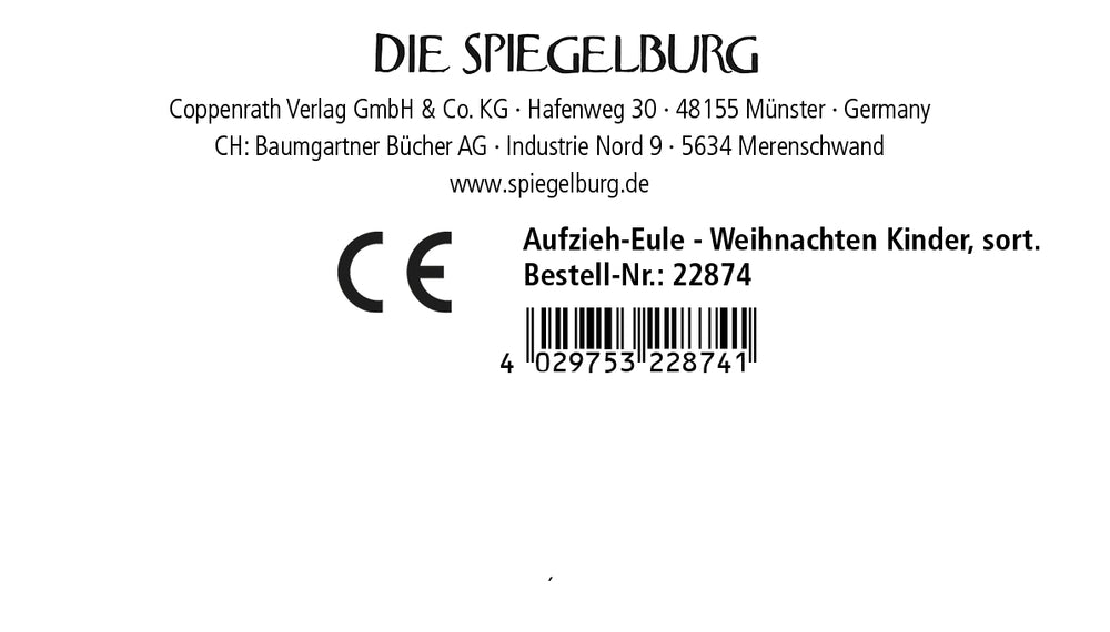 Aufzieh-Eule - Wintertiere im Weihnachtswald