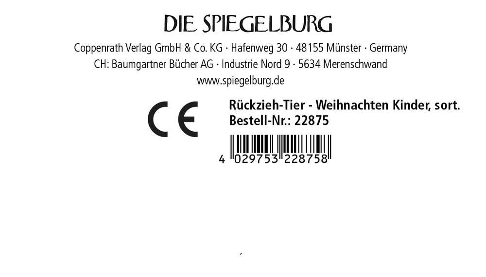 Rückzieh-Tier - Wintertiere im Weihnachtswald