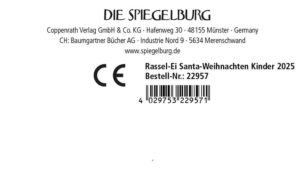 Rassel-Ei Santa - Wintertiere im Weihnachtswald