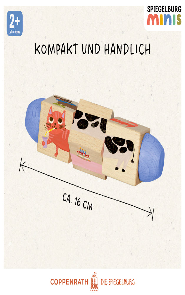 Holz-Dreh-Puzzle mit 4 Tieren