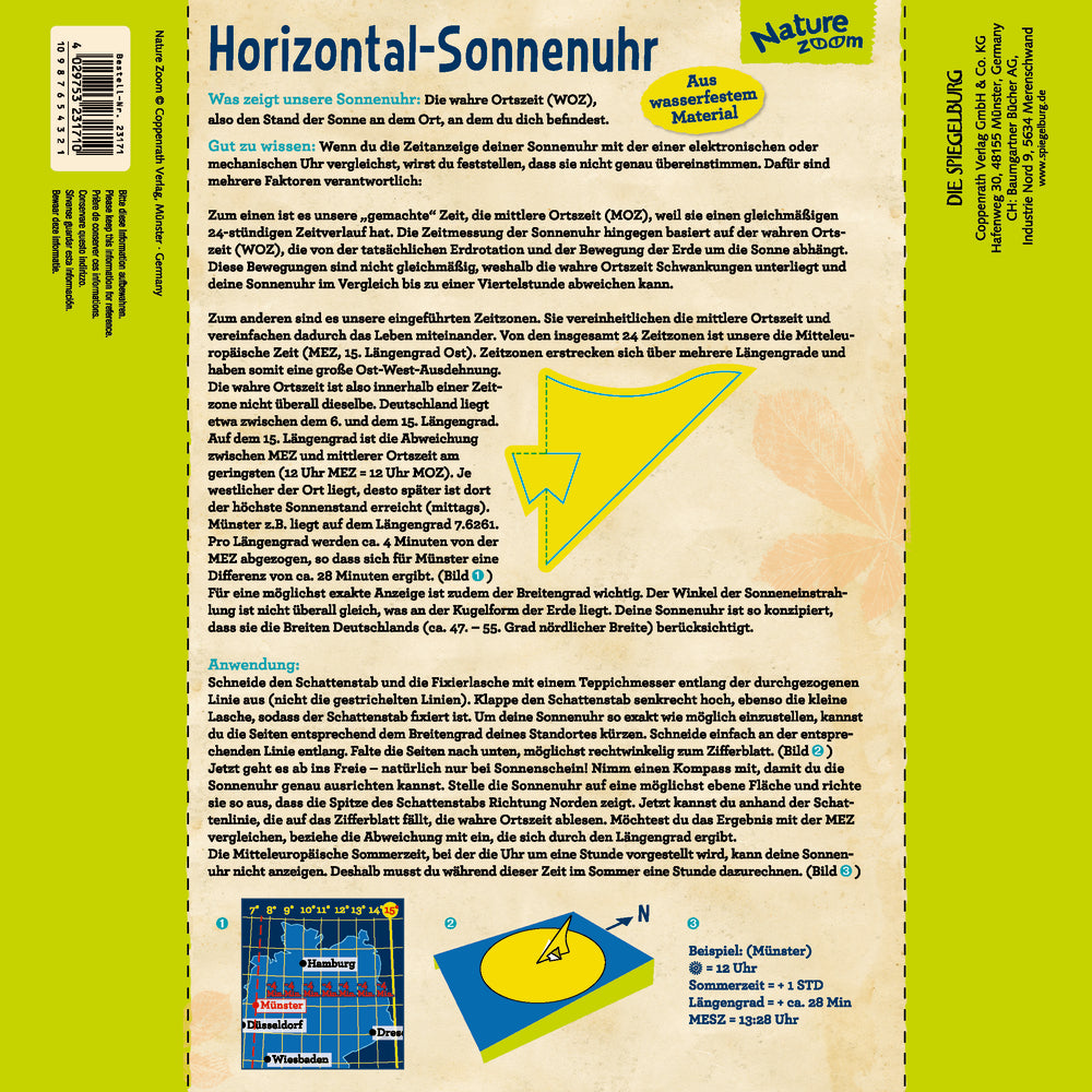Horizontal-Sonnenuhr - Nature Zoom