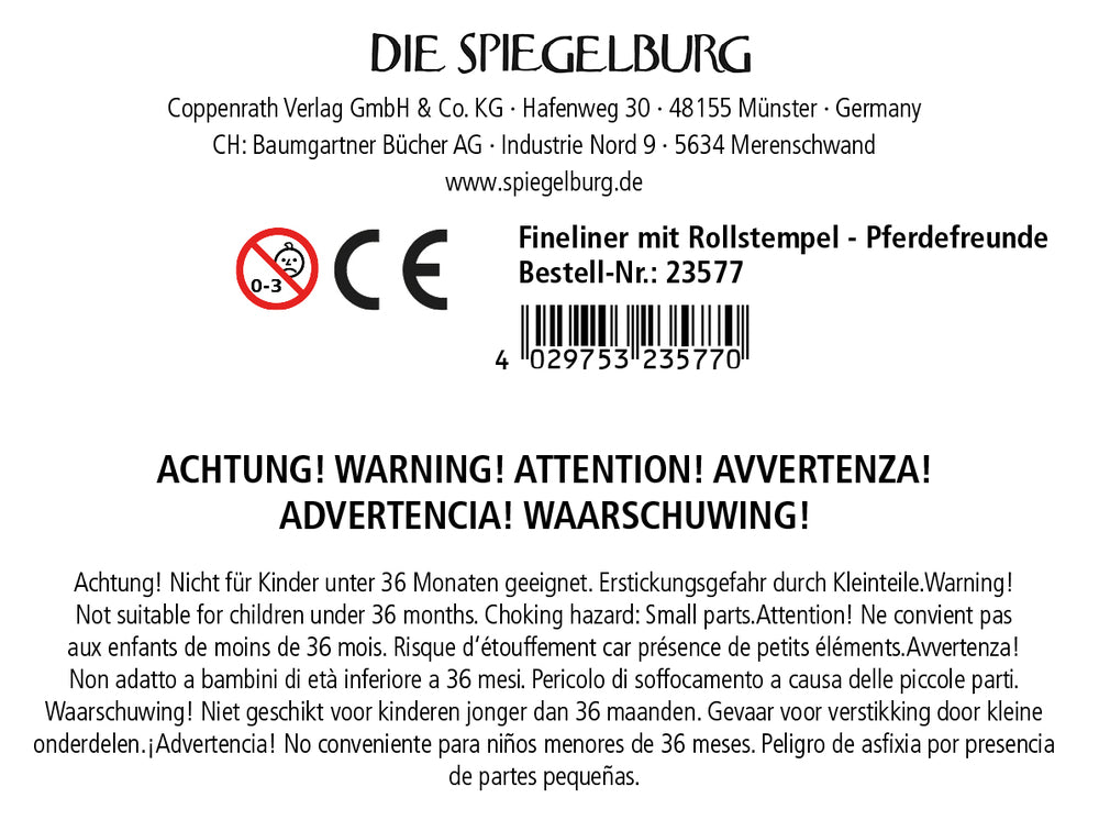 Fineliner mit Rollstempel