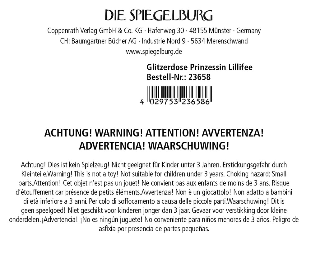 Glitzerdose - Prinzessin Lillifee (1 Stück)